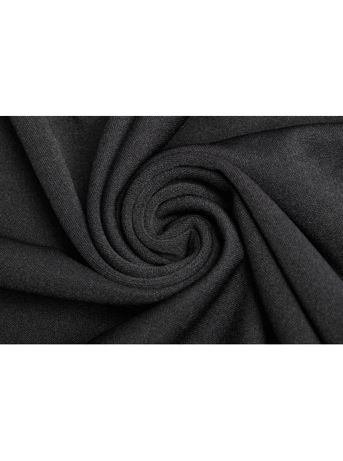 Off-Shoulder Front Chest Chiffon Flounce Black Gothic Imitation Silk Sling Dress