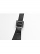 Metal Buckle Leather Shoulder Strap Irregular Mesh Hem Red Plaid Punk Dress