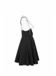 Waist Fungus Edge Decoration Black Punk Chiffon Metal Chain Suspender Skirt