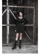 Waist Fungus Edge Decoration Black Punk Chiffon Metal Chain Suspender Skirt