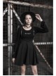 Waist Fungus Edge Decoration Black Punk Chiffon Metal Chain Suspender Skirt