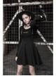 Waist Fungus Edge Decoration Black Punk Chiffon Metal Chain Suspender Skirt