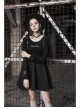 Waist Fungus Edge Decoration Black Punk Chiffon Metal Chain Suspender Skirt