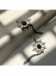 Black Gothic Halloween Spider Web Playful Personality Bride Earrings
