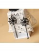 Black Gothic Halloween Spider Web Playful Personality Bride Earrings