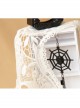 Black Gothic Halloween Spider Web Playful Personality Bride Earrings