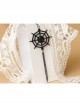 Black Gothic Halloween Spider Web Playful Personality Bride Earrings