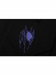 Buckle Belt Waist Bag Spider Embroidery Black Punk Pleated Skirt