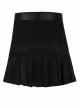 Buckle Belt Waist Bag Spider Embroidery Black Punk Pleated Skirt