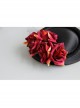 Black Gothic Fashion Party Host Banquet Dress Top Hat Hairpin