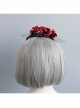 Black Gothic Fashion Party Host Banquet Dress Top Hat Hairpin