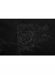 Button Collar Front Chest Hollow-Out Leather Shoulder Strap Black Punk Chinese Style Dress