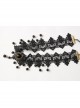Gothic Vampire Black Lace Pearl Halloween Performer Headband