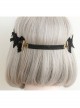 Gothic Vampire Black Lace Pearl Halloween Performer Headband