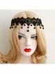 Gothic Vampire Black Lace Pearl Halloween Performer Headband