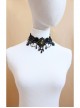 Leopard Gothic Pearl Black Chain Lace Fake Collar Fashion Choker