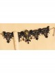Leopard Gothic Pearl Black Chain Lace Fake Collar Fashion Choker