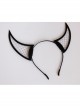 Devil Horn Head Gothic Retro Halloween Black Net Gauze Prom Felt Cloth Female Headband
