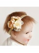 Cute Children White Lace Mesh Bow Baby Birthday Flowers Elastic Headband