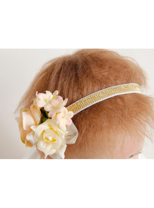 Cute Children White Lace Mesh Bow Baby Birthday Flowers Elastic Headband