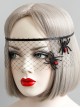 Halloween Masquerade Party Spider Princess Gothic Womens Half Face Black Net Yarn Face Mask