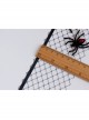 Halloween Masquerade Party Spider Princess Gothic Womens Half Face Black Net Yarn Face Mask