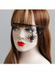 Halloween Masquerade Party Spider Princess Gothic Womens Half Face Black Net Yarn Face Mask