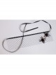 Halloween Masquerade Party Spider Princess Gothic Womens Half Face Black Net Yarn Face Mask