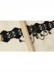 Black Gothic Diamond Pearl Lace Fake Collar Female Exaggerated Short Clavicle Chain