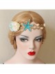 Fashion Beach Holiday Starfish Blue Flowers Shell Hairband