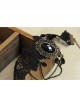 Gothic Exaggerated Fashion Chain Gemstone Black Lace Female Short Necklace