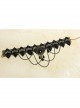 Gothic Exaggerated Fashion Chain Gemstone Black Lace Female Short Necklace