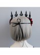 Gothic Retro Red Rose Queen Halloween Christmas Prom Party Crown Hairband