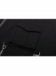 Buckle Belt Side Embroidery Pocket Metal Chain Decoration Black Punk A-Shape Skirt