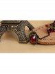 Gothic Bride Wedding Dress Red Rose Lace Gemstone Bracelet With Ring One Chain