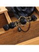 Gothic Style Black Rose Flower Fabric Handmade Retro Classical Lady Hairpin
