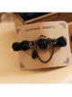 Gothic Style Black Rose Flower Fabric Handmade Retro Classical Lady Hairpin