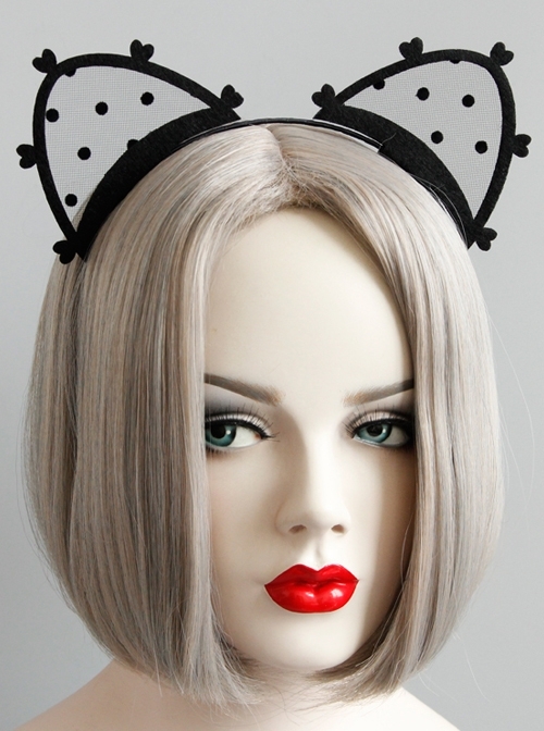 Lolita Lace Cat Ears Cute Halloween Prom Party Female Headband