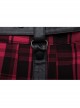 Metal Buckle Pendant Decorative Belts Red Plaid Punk Pleated Skirt