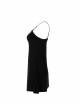 Metal Nail Leather Shoulder Strap Front Chest Coriaceous Love Embroidery Black Punk Sling Dress
