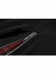Black Punk Splice Red Plaid Metal Zipper Decoration Pleated Skirt