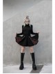 Black Punk Splice Red Plaid Metal Zipper Decoration Pleated Skirt