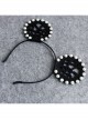 Gothic Black Nightclub Bar Prom Party Christmas Cute Cute Pearl Ear Hollow Headband