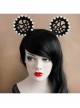 Gothic Black Nightclub Bar Prom Party Christmas Cute Cute Pearl Ear Hollow Headband
