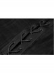 Front Metal Eyelets Lace-Up Slit Mesh Hem Black Punk Skirt