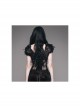 Black Gothic Transparent Lace Cotton Waist Fishbone Feather Flower Corset