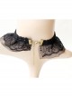 Lace Retro Wide Necklace Short Black Gothic New Style Creative Fake Collar