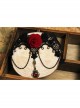 Gothic Red Rose Retro Palace Choker Black Lace Female False Collar