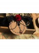 Gothic Red Rose Retro Palace Choker Black Lace Female False Collar