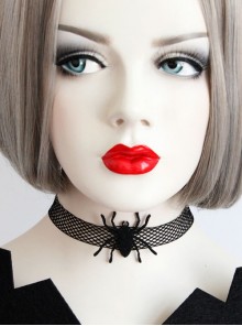 Gothic Black Spider Web Sexy Halloween Choker